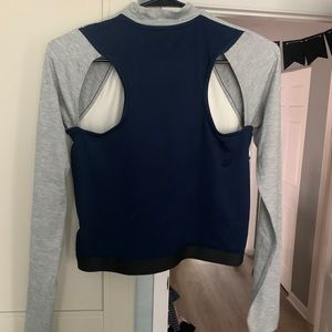 Long Sleeve New Balance Open Back Workout Top